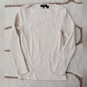 Theory - Cream boat neck top